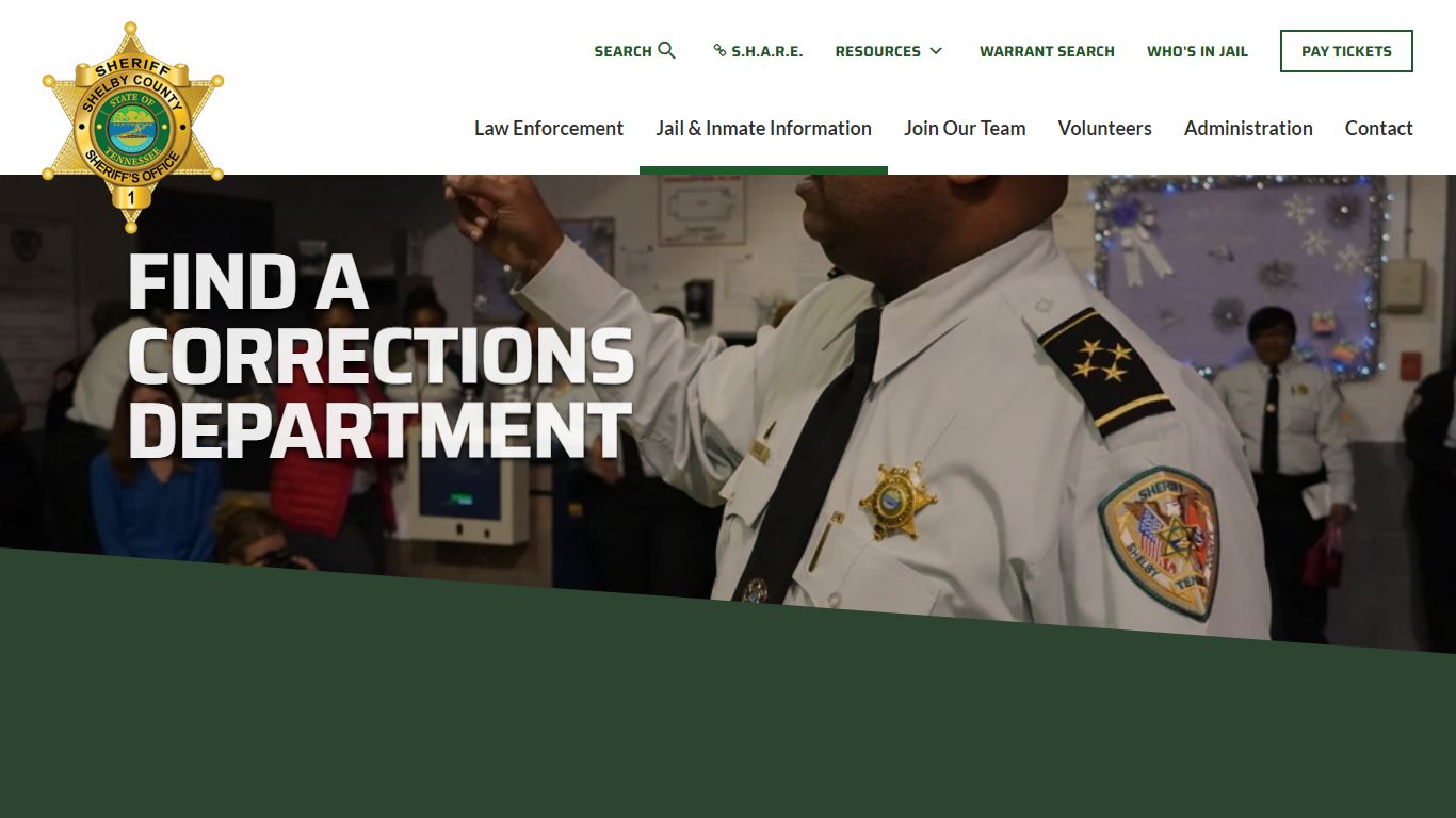 Find a Corrections Department | Shelby County Sheriff